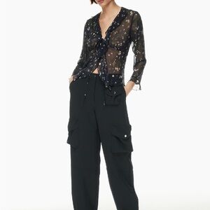 Aritzia Black Women's Cargo Trousers